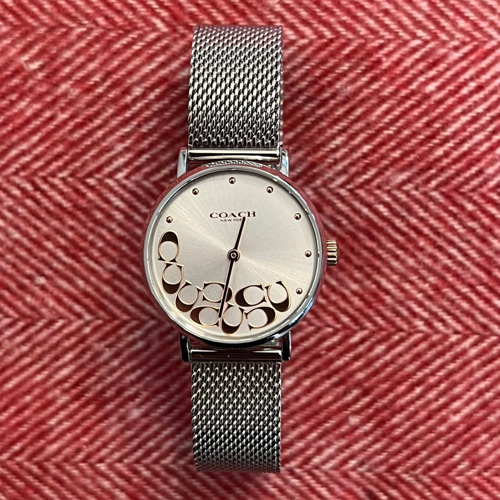 COACH Women's Perry Stainless Steel Mesh Bracelet Watch 28mm
