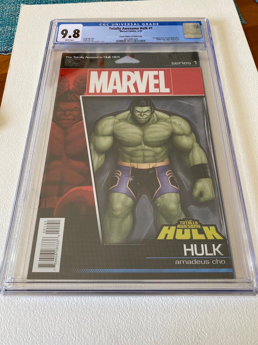Totally Awesome Hulk #1 CGC 9.8 Action Figure Variant John Tyler Christopher