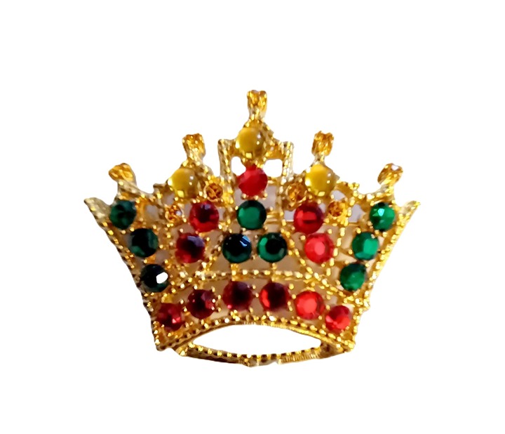 Weiss Signed Crown Brooch Pin