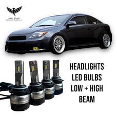2004-2007 Scion tC Headlight LED Bulbs Kit Low+High Beam Lights White6K 48,000Lm