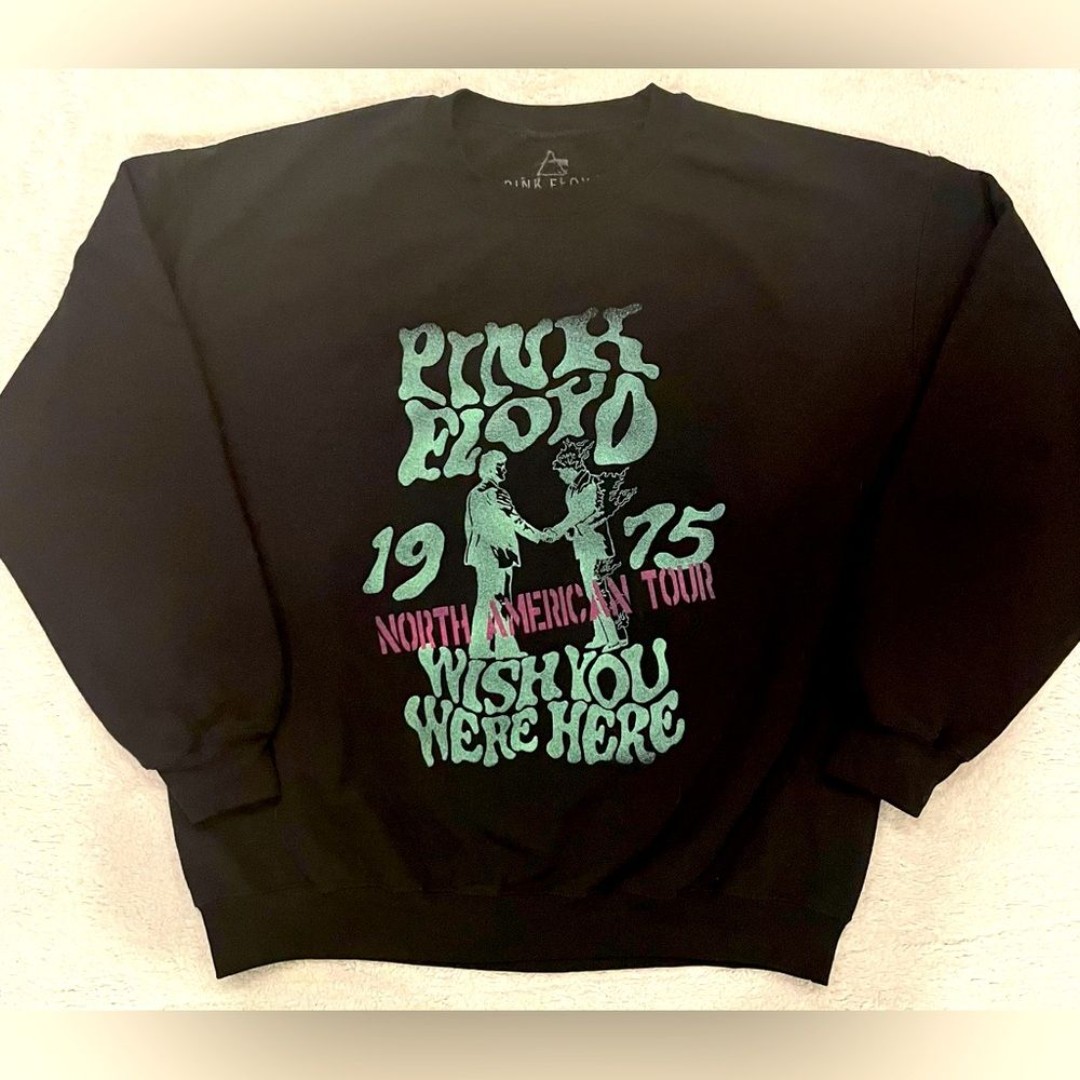 Pink Floyd Wish You Were Here Graphic Print Sweatshirt Women’s Large Black