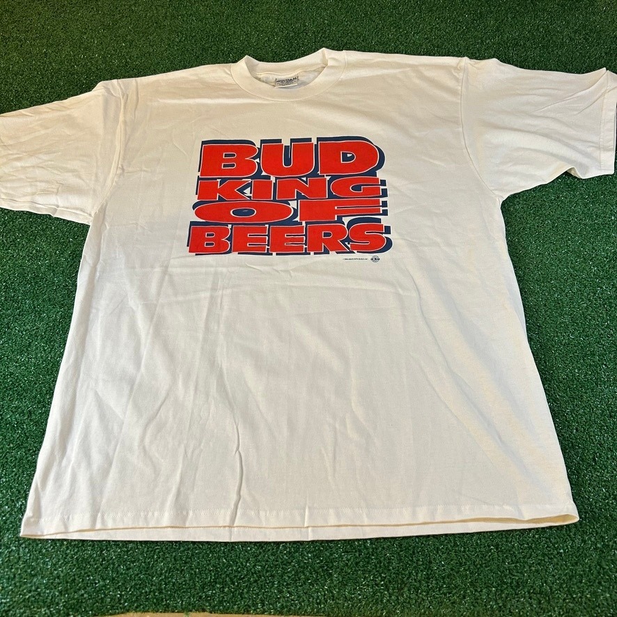 Vintage Gildan Budweiser King of Beers Graphic Print T-Shirt 90s Y2K Mens XXL