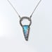 Sterling silver necklace opal gem handmade artisan Eklektika 925 ooak unique