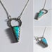 Sterling silver necklace opal gem handmade artisan Eklektika 925 ooak unique