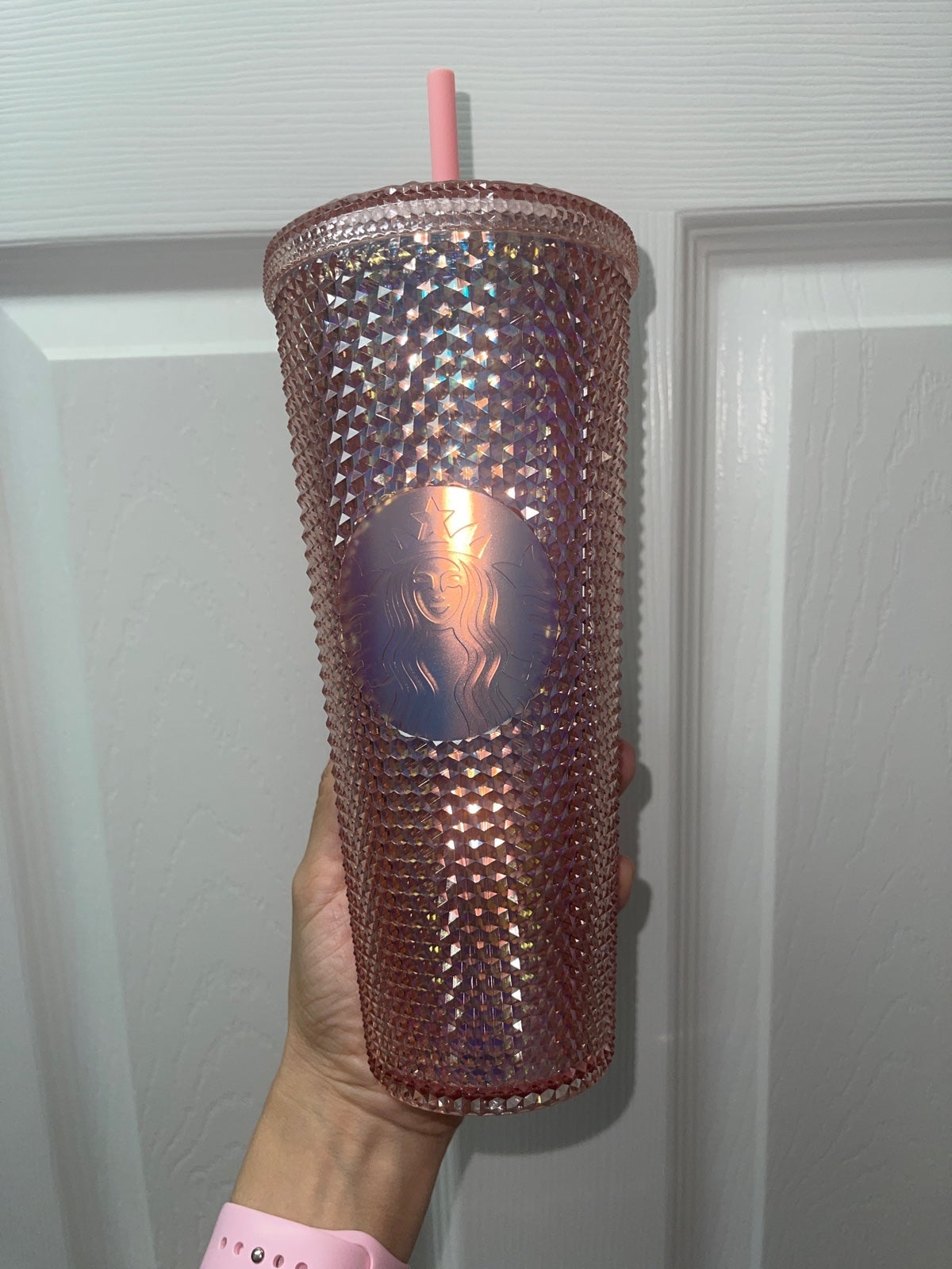 Starbucks studded china coral pink ox year
