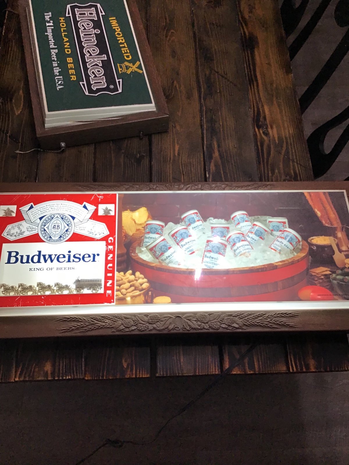 Vintage Light up Large Budweiser Sign