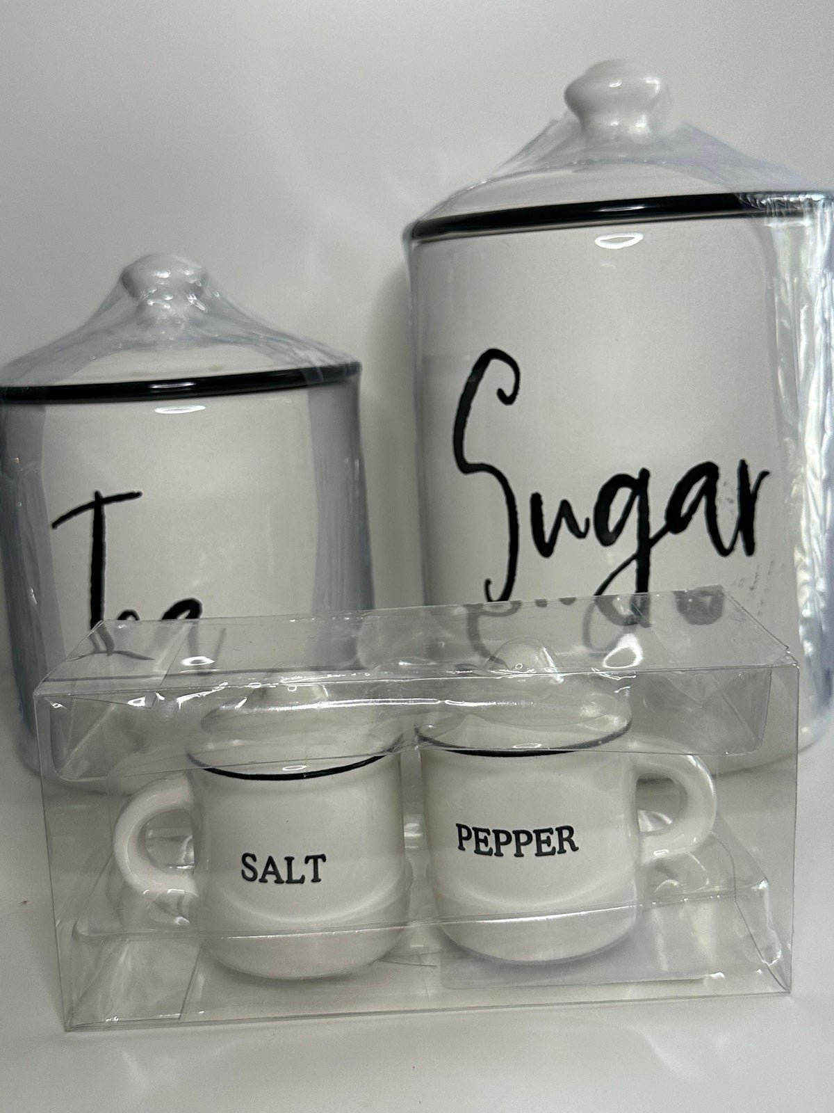 Canister Set with salt and pepper shaker