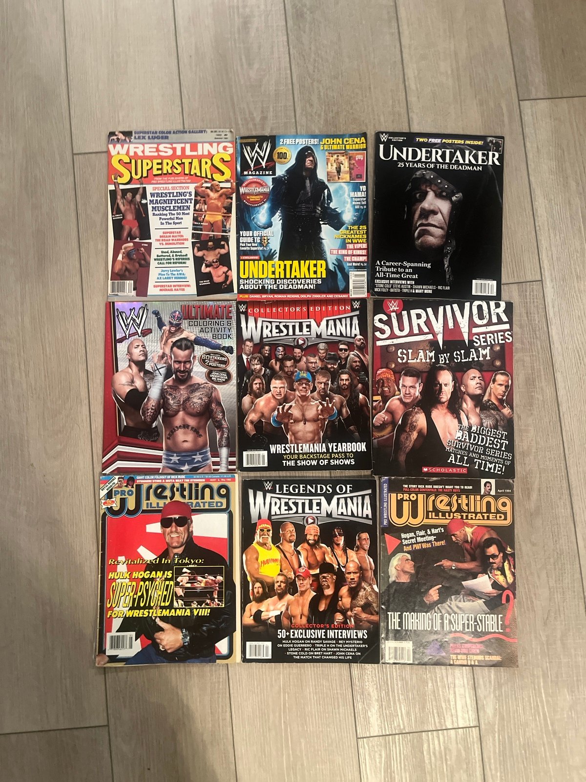 Lot of Modern & Vintage WWF/WWE Magazines (9 Pack)