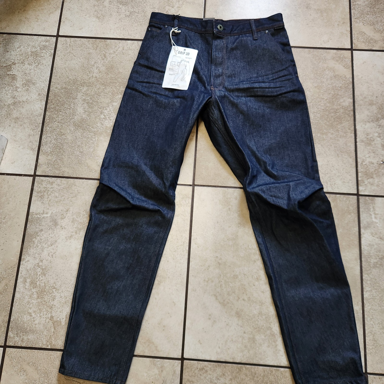 G-Star Raw Grip 3D Relaxed Tapered Jeans Men's Size 30x32 Raw Denim NWT 200