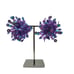 Vintage Purple Sequin Firework Clip-On Earrings | Bold Statement Piece | 1980s-1