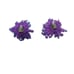 Vintage Purple Sequin Firework Clip-On Earrings | Bold Statement Piece | 1980s-1