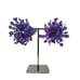 Vintage Purple Sequin Firework Clip-On Earrings | Bold Statement Piece | 1980s-1