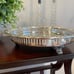 Vintage Leonard Silver Plated Antique Celtic Round Embossed Serving Tray Platter