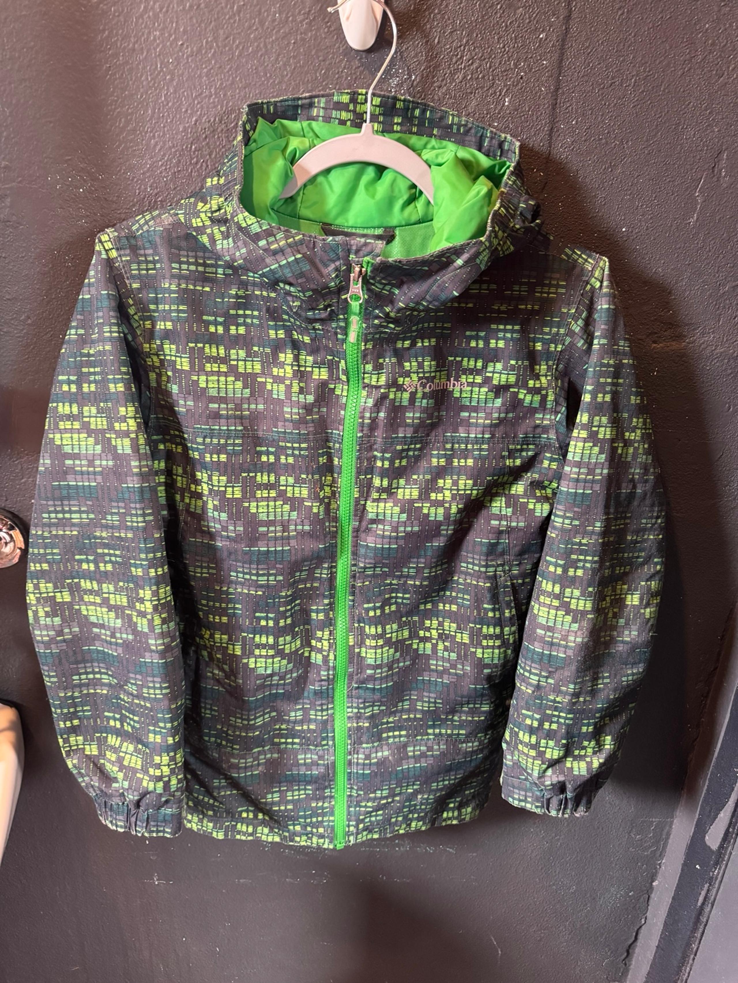 Kids Columbia Omniheat Vibrant Green and Black Jacket Size Medium
