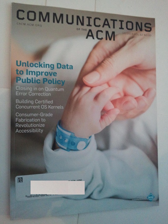 Communication of the ACM Magazine 10/2019 Vol 62 #10 Quantum Error Correction
