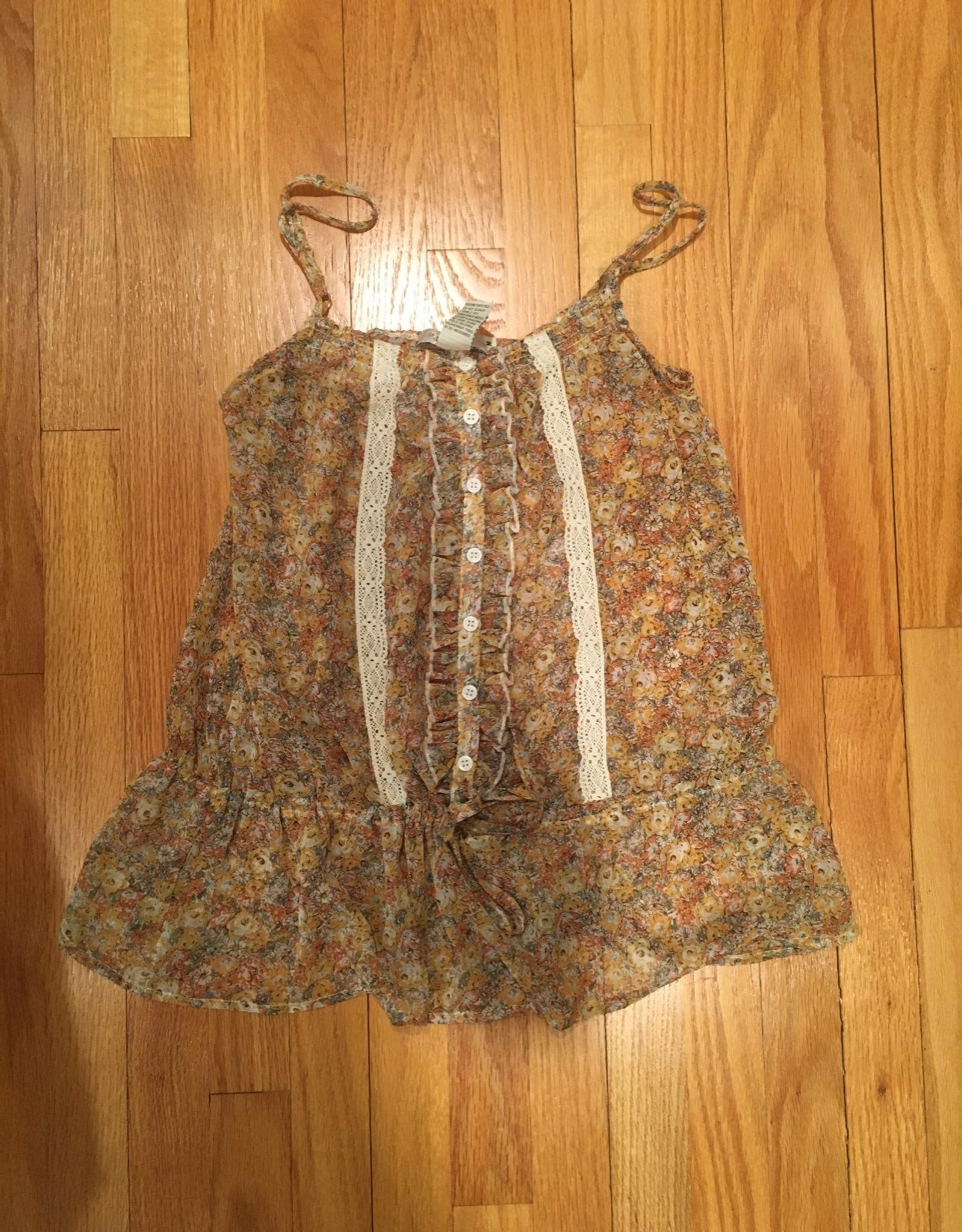 Golden State Floral Ruffle Tank