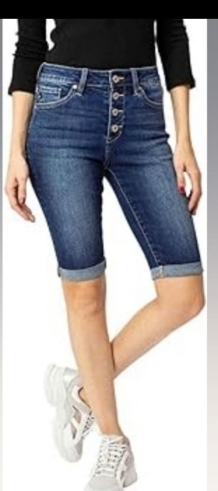 KanCan Women's High Rise Bermuda Shorts BNWT SIZE 3/25