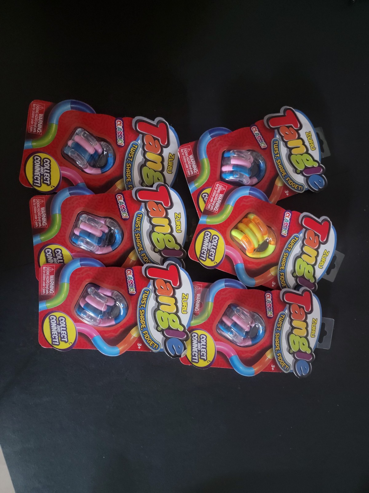 6x Zuru Classic Tangle Twist Shape Fidget It Toyz
