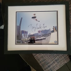 TONY HAWK SIGNED PHOTO 8X10 FRAMED AUTO STEINER COA CERT AUTHENTIC SKATEBOARDING