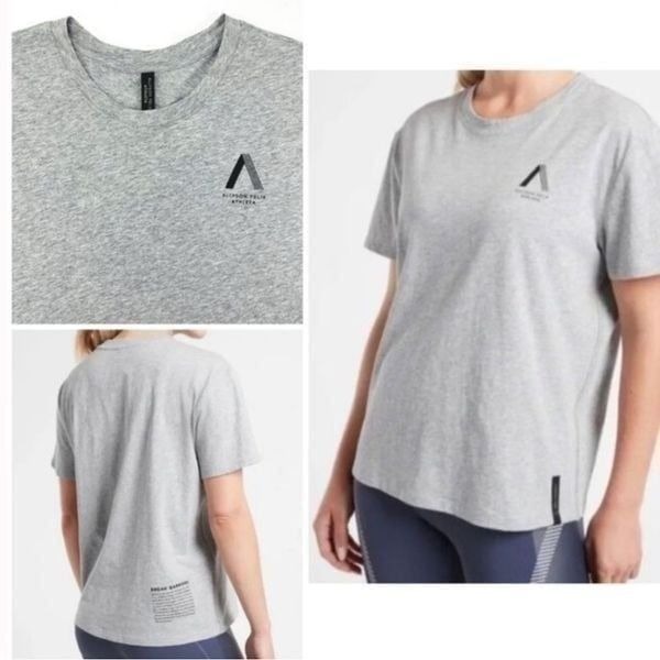 Athleta x Allyson Felix Womens Grey Legend Break Barriers T Shirt
