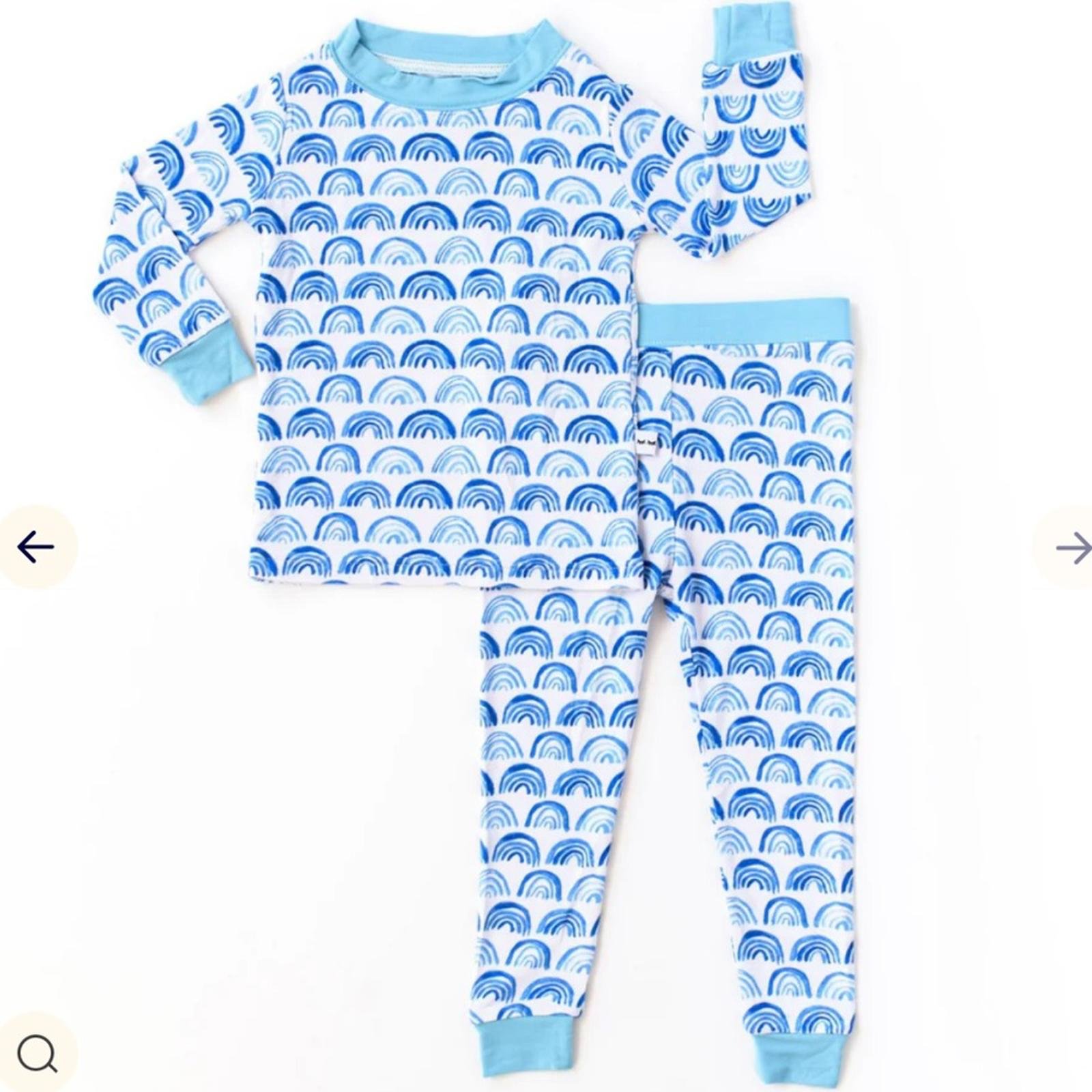 Blue Rainbows Two-Piece Pajama Set