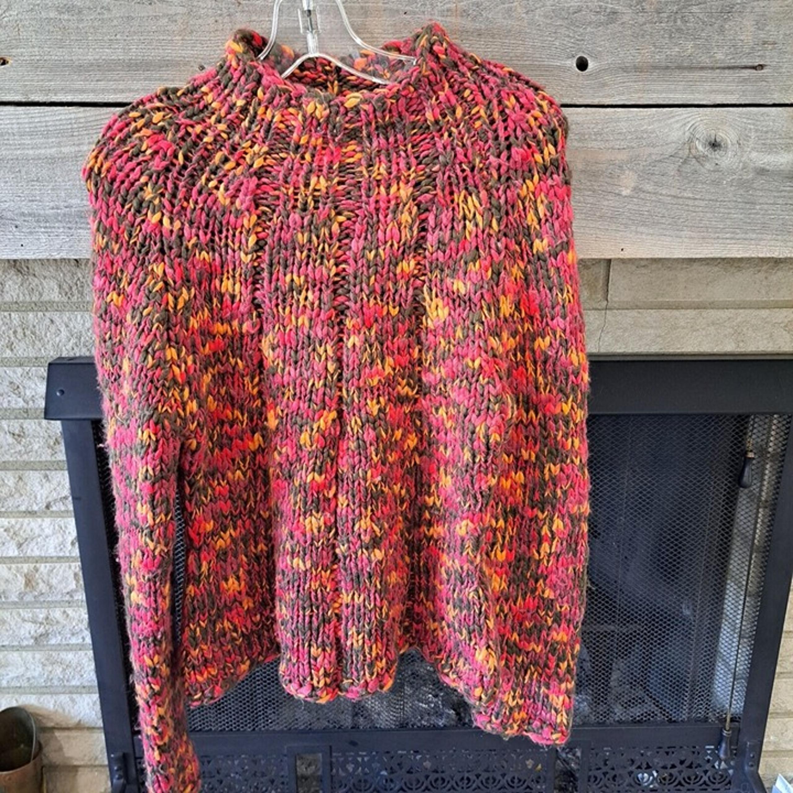 Tommy Hilfiger Women's Large Knit Pullover Mock Neck Sweater Multicolor Fall...