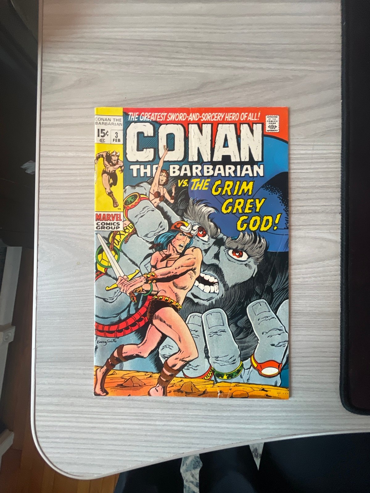 Conan The Barbarian Vs The Grim Grey God #3 1971