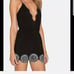 TULAROSA Romper Tank Shorts Embroidered Accent Onesie Large NWT