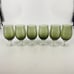 Set of 6 Sasaki Coronation Dark Green Twisted Stem Juice Cocktail Glass 4 3/4