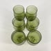 Set of 6 Sasaki Coronation Dark Green Twisted Stem Juice Cocktail Glass 4 3/4