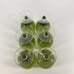 Set of 6 Sasaki Coronation Dark Green Twisted Stem Juice Cocktail Glass 4 3/4