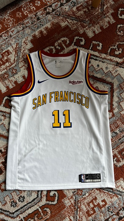 Klay Thompson Golden State Warriors Nike Classic Swingman White Jersey Large