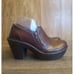 Born Famke Leather Ankle Booties Womens Size 8.5 Brown Double Zip