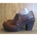 Born Famke Leather Ankle Booties Womens Size 8.5 Brown Double Zip