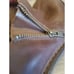Born Famke Leather Ankle Booties Womens Size 8.5 Brown Double Zip