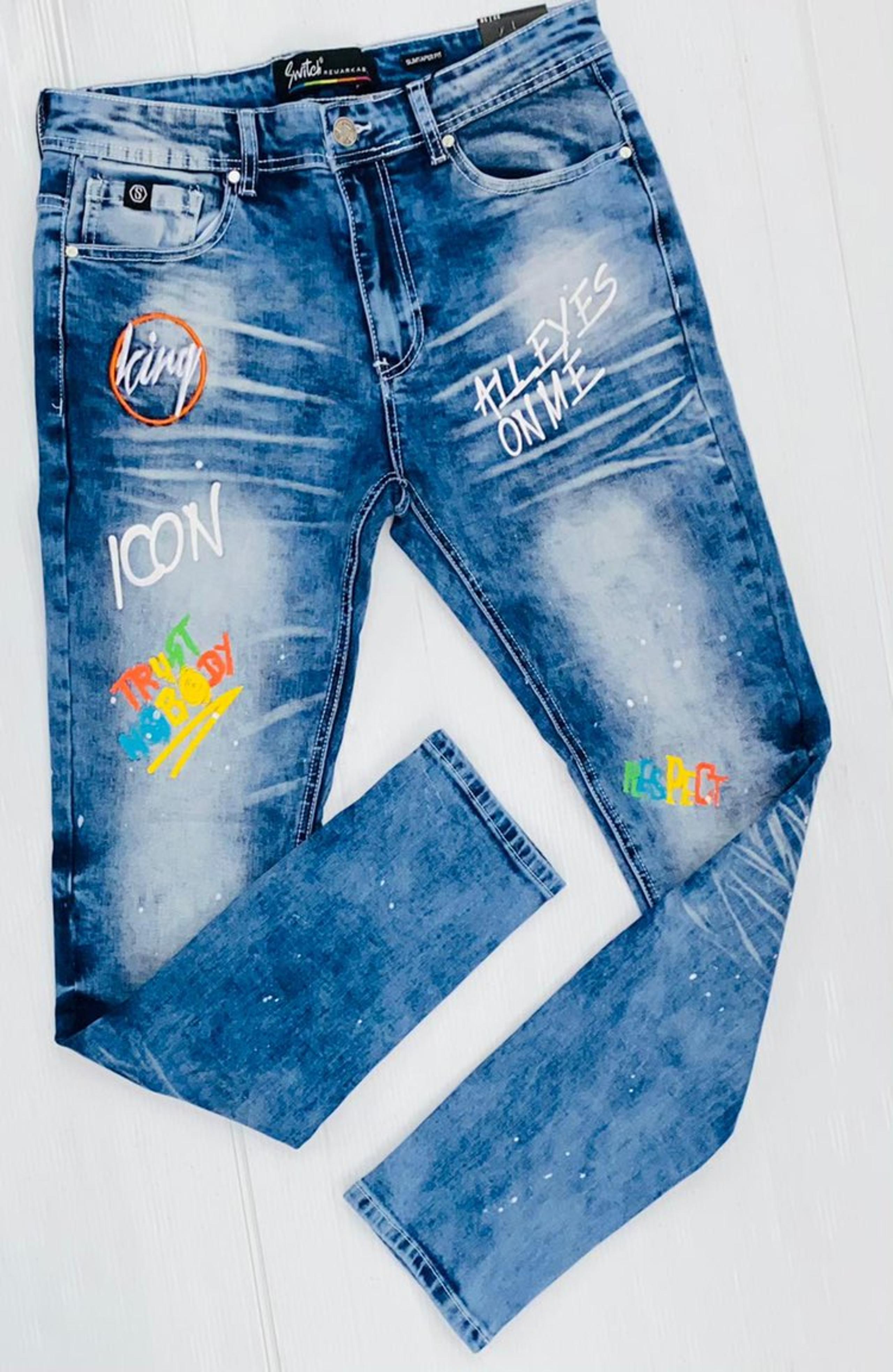 Sz Various denim Graphic jeans