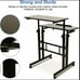 Mobile Stand up or sitting Desk on wheels, Computer Desk with Tilting Surface