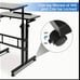 Mobile Stand up or sitting Desk on wheels, Computer Desk with Tilting Surface
