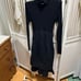 Ribbed Knit Black Dress with Belt