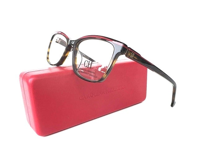 New CAROLINA HERRERA Frames VHE836K 0722 51 16 135 Tortoise Acetate Eyeglasses