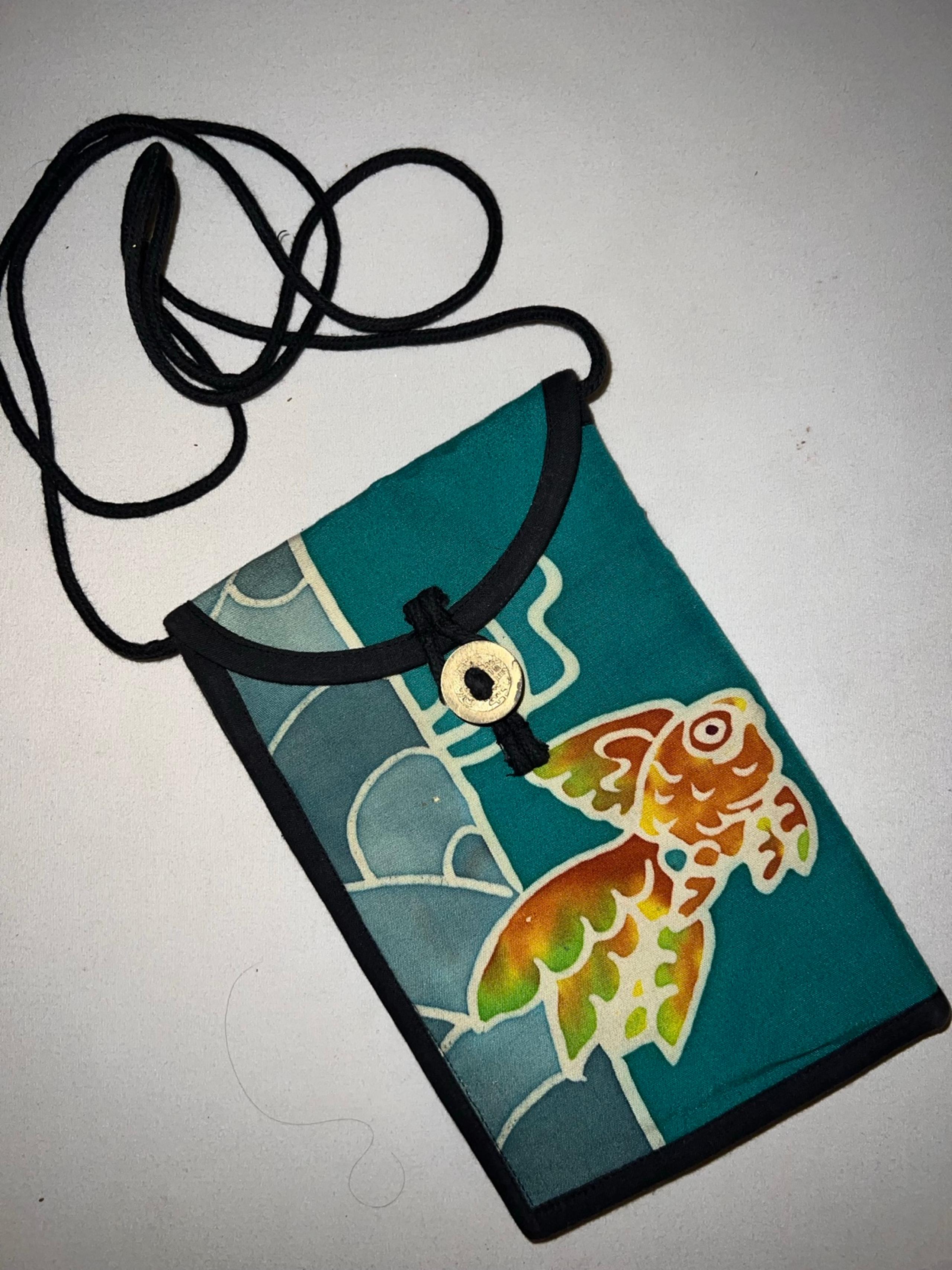 Bali batik crossbody wallet
