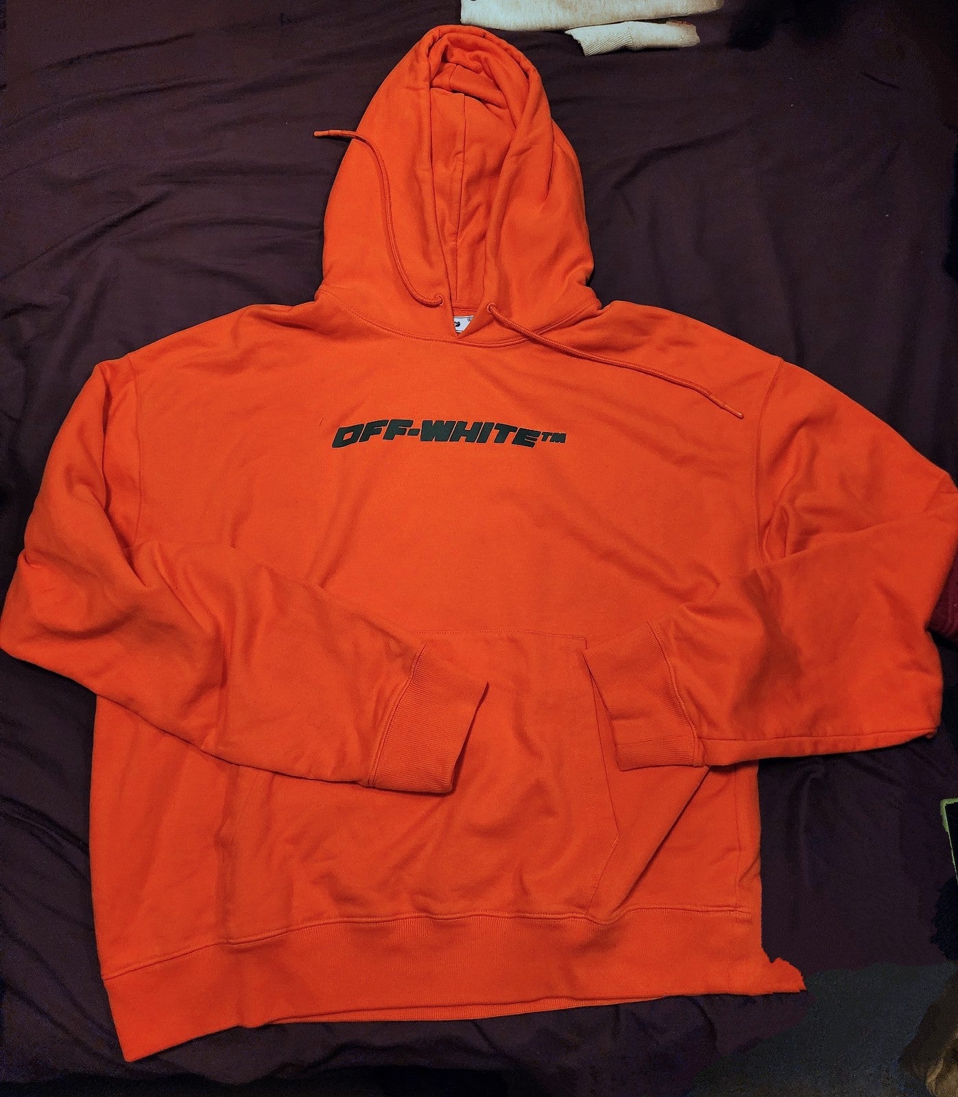 OFF-WHITE Orange logo hoodie Xl