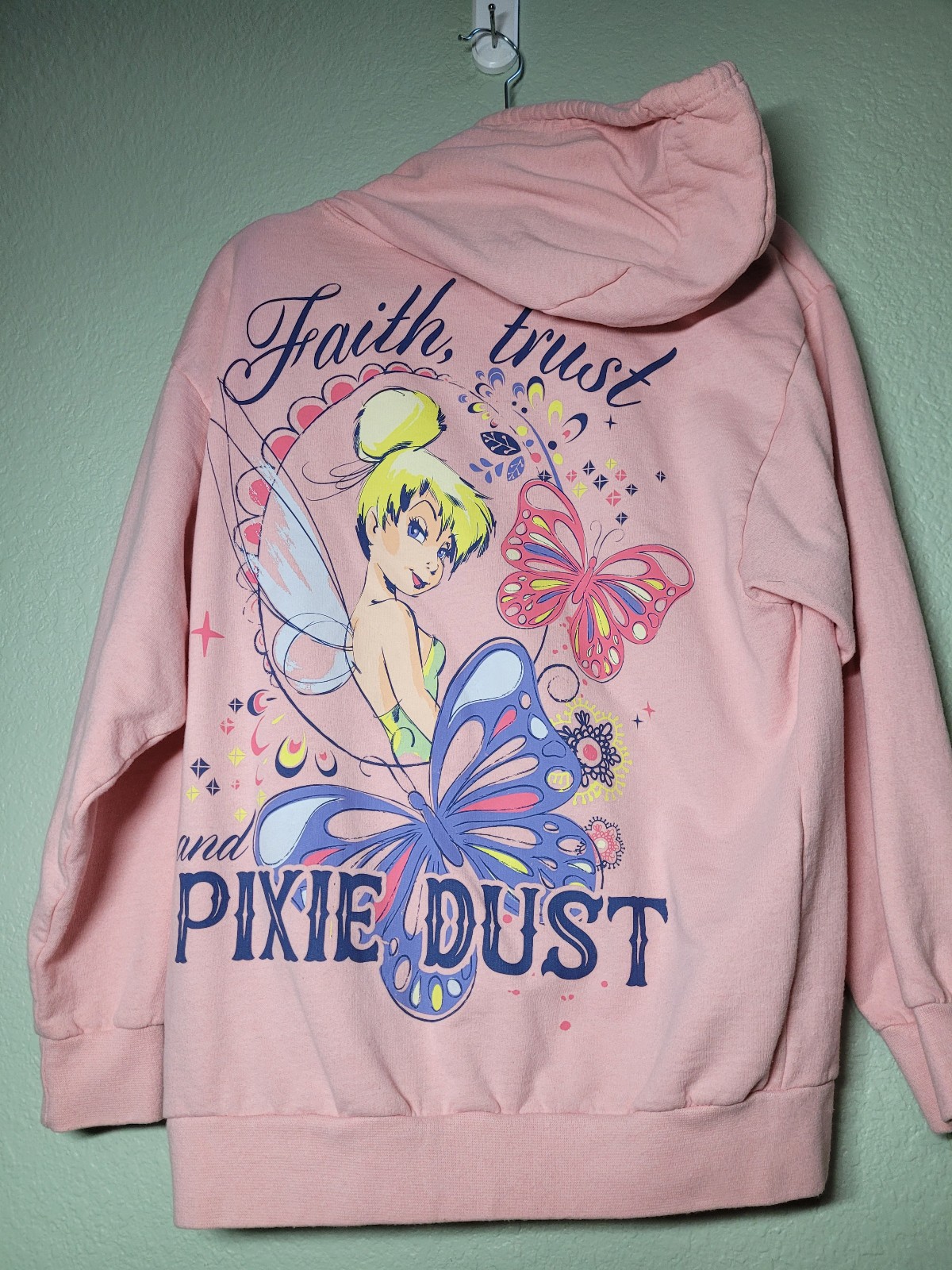 Disney Tinkerbell Pixie Dust Hooded Sweatshirt L
