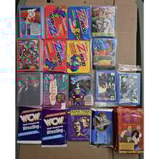 Vtg Wax Packs Trading Card Sealed Packs Lot Wrestling Heroes Hunchback Star Trek