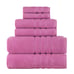 Rosyn Home Hotel Quality 100% Turkish Cotton 6 Piece Bath Towel Set Pink