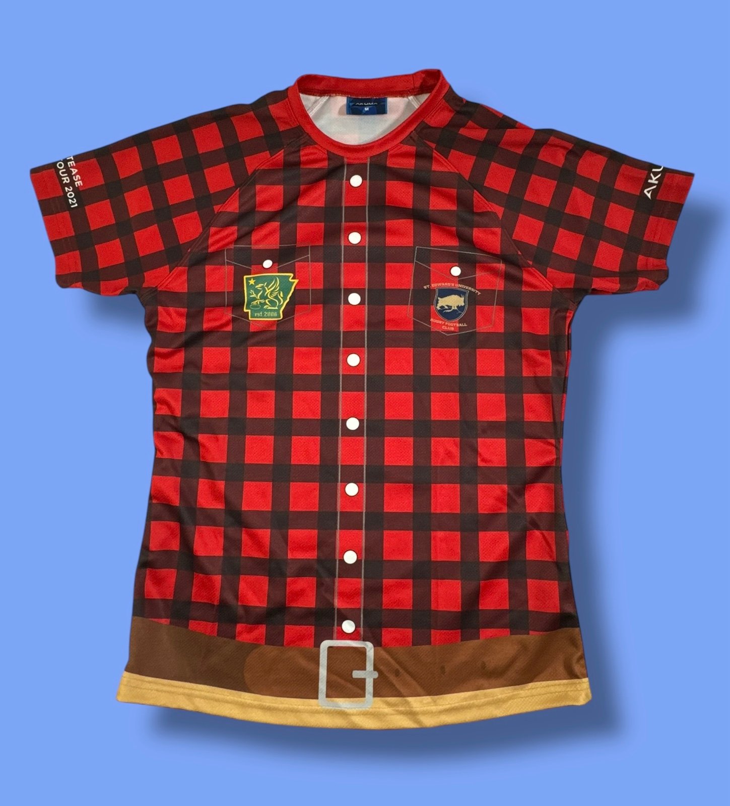 Vintage Polo Ralph Lauren Rugby Shirt Men's L Red Plaid Embroidered USA Made