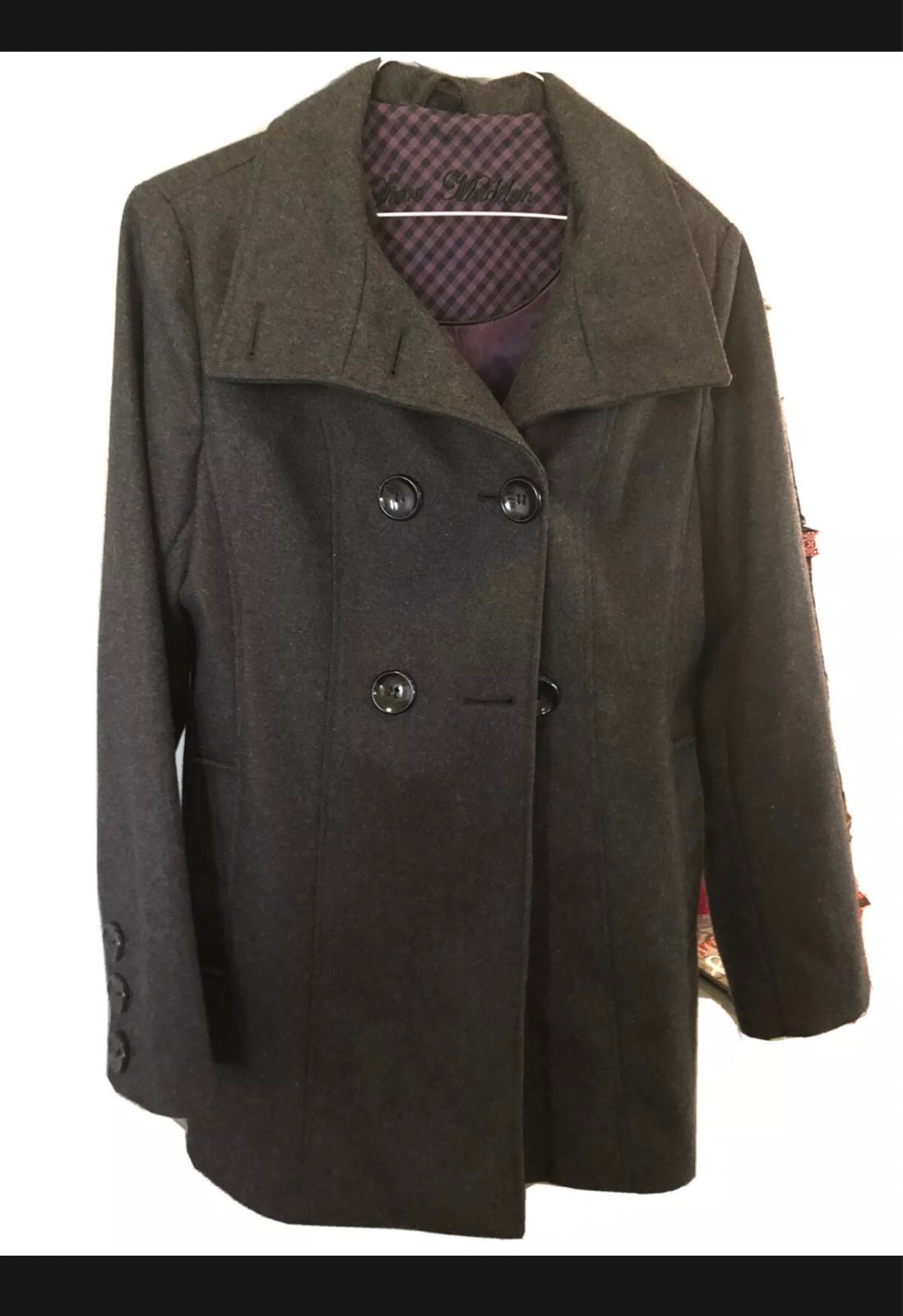 STEVE MADDEN WOMEN'S GREY WOOL COAT~ SIZE Med ~ Lined