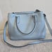 Borse in Pelle Made in Italy sky blue leather crossbody tote satchel handbag