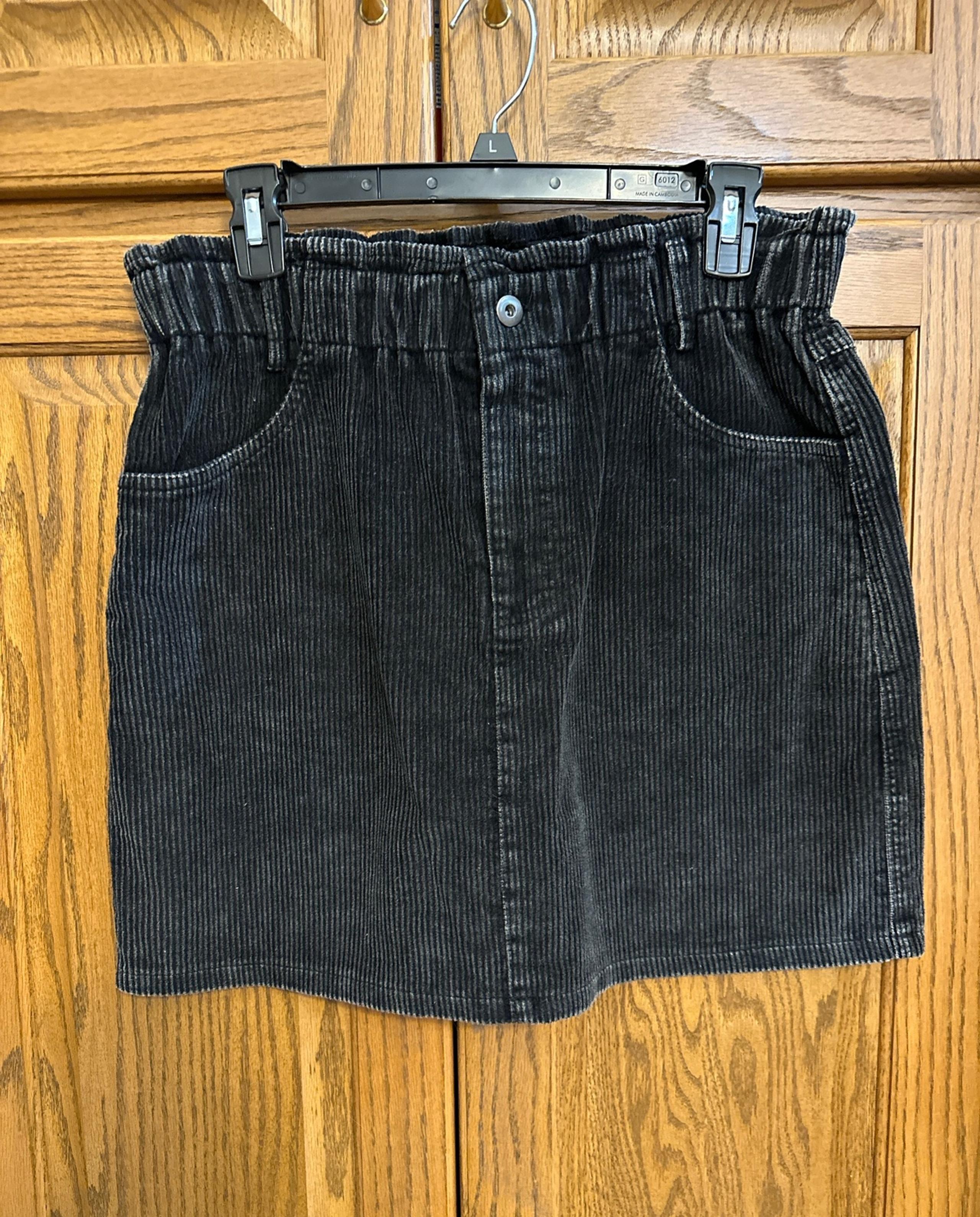 She and Sky Corduroy Mini Skirt