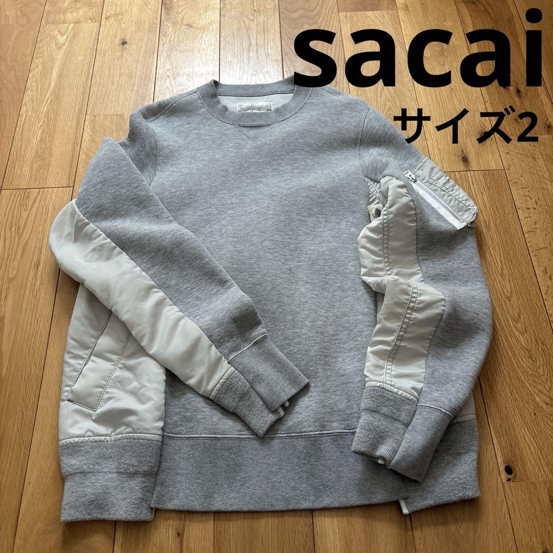 sacai Sponge Sweat MA-1 Pullover Size 2